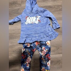 Nike Kids Blue and Floral Set